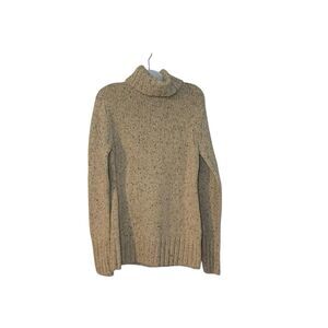 Ruff Hewn Womens Oatmeal Chunky Knit Turtleneck Wool Blend Sweater L Granola